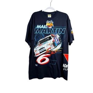 VINTAGE Mark Martin Valvoine Racing Shirt NASCAR Ford Double Side Y2K Size XL A1